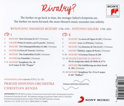 Photo No.2 of Mozart versus Salieri - Dagmar Williams, Prague Sinfonia Orchestra & Christian Benda