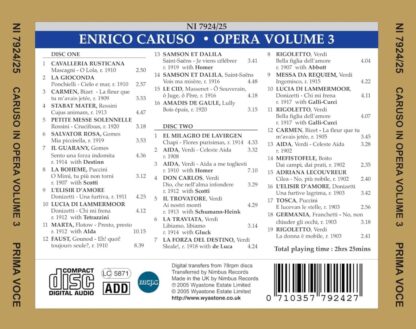 Photo No.2 of Enrico Caruso in Opera - Vol. 3