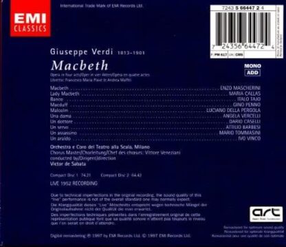 Photo No.2 of Giuseppe Verdi: Macbeth - Maria Callas & Enzo Mascherini