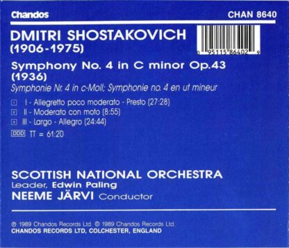 Photo No.2 of Dmitri Shostakovich: Symphony No. 4 in C minor, Op. 43