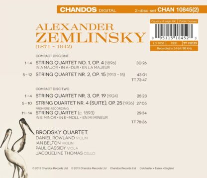 Photo No.2 of Alexander von Zemlinsky: String Quartets - Brodsky Quartet