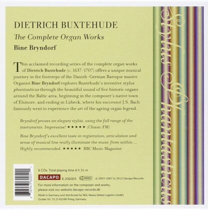 Photo No.2 of Dietrich Buxtehude: The Complete Organ Works - Bine Bryndorf