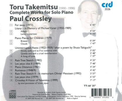 Photo No.2 of Toru Takemitsu: Complete Piano Works - Paul Crossley