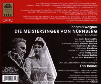 Photo No.2 of Richard Wagner: Die Meistersinger von Nürnberg - Wiener Staatsoper & Fritz Reiner