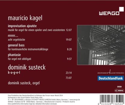 Photo No.2 of Mauricio Kagel: Improvisation Ajoutée - Dominik Susteck (organ)