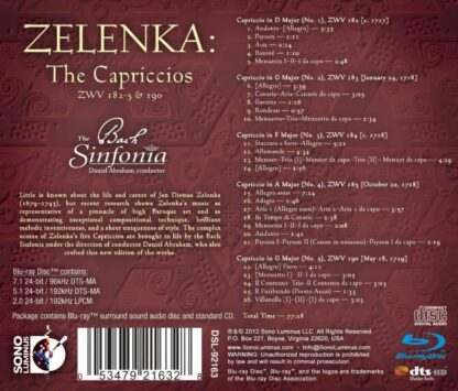 Photo No.2 of Jan Dismas Zelenka: Capriccios Nos. 1-5 - The Bach Sinfonia & Daniel Abraham