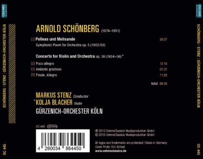 Photo No.2 of Arnold Schönberg Pelleas und Melisande & Violin Concerto